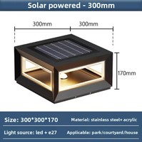 Lampe solaire extérieure IP65 étanche pour clôture de jardin, éclairage décoratif paysager, colonne de villa, lampadaire solaire LED