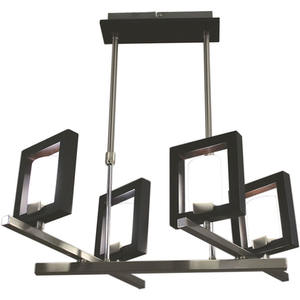 Lámpara de techo LED VIVIANE 4xG9 Wengue, Base de hierro con acabado de níquel para sala de estar/dormitorio, alimentación de CA con Control de interruptor, certificado SAA - Product Image 1