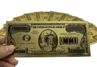 Pas de monnaie 24k Or Us 1 Million Dollars Billet de banque Pet Banknote Fot Collection