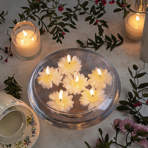Bougies flottantes artisanales romantiques sans fumée, parfumées marguerite et tournesol, en forme <span class=keywords><strong>de</strong></span> <span class=keywords><strong>fleur</strong></span>, pour Noël, Pâques, Ramadan et bars - Product Image 1