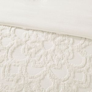 Ensemble de housse de couette tuftée en chenille de coton médaillon DB 3 pièces - Product Image 4