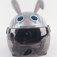 Casco de Motocicleta de Media Cara para Niños de Alta Calidad, Nuevo Protector de Fibra de Vidrio con Espejo, Accesorio de Protección Perfecto para Ciclismo Infantil