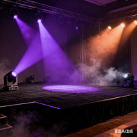 UNOXINE 120W Projecteur à tête mobile RGBW haute puissance |   LED 4-en-1 pour clubs, théâtres et scènes d'événements
