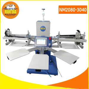 DGRUIDA Machine de sérigraphie rotative automatisée à <span class=keywords><strong>8</strong></span> stations, 2 couleurs, pour T-shirts, vêtements et textiles, bleue - Product Image 5