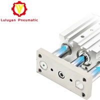 Cilindro Neumático de Doble Acción con Pistón de Aluminio, Cilindro Neumático de Tres Ejes, Bloque de Cabeza de Cilindro, Fabricante de Componentes Neumáticos