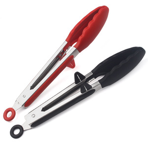 Pince alimentaire en silicone de 9 pouces, pince à barbecue, pince à steak, pince à pain et gâteau, pince à cornichons - Product Image 1