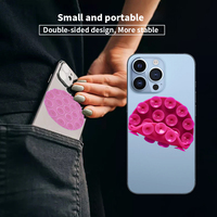 Ventouse Ronde Double Face en Silicone pour iPhone, Support Téléphone Antidérapant