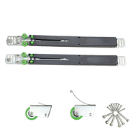 Kit de roulettes pour porte coulissante silencieuse anti-saut à fermeture douce SC-022 en alliage d'aluminium avec amortisseur hydraulique et roues en plastique, capacité max. 50 kg