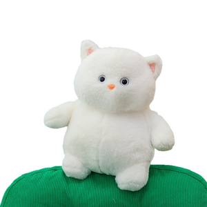 Muñeco de gato blanco nuevo de fábrica al por mayor, relleno de algodón PP supersuave para aliviar el estrés - Product Image 3