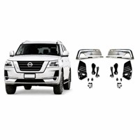 Kit de feux antibrouillard LED pour Nissan Patrol 2020, feux antibrouillard avant avec enjoliveurs, faisceau de câblage et accessoires de montage