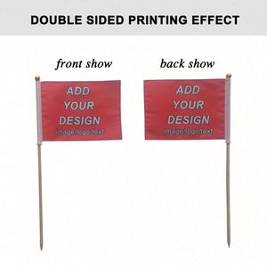Bandera de Jardín Rectangular Personalizada, Ecológica, Impresa Digitalmente por Ambos Lados, de Poliéster, con Estaca de Madera para Jardín o Césped - Product Image 5