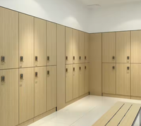 Casier de banque d'usine de piscine de gymnase multi-usages en bois haut de gamme personnalisé moderne avec portes verrouillables