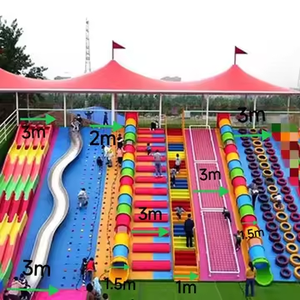 Outdoor Amusement Park Unpowered Family Games Customized Plastic rainbow Slide Children Playground for Sale