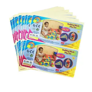 Toy sticker Art paper packaging branding stickers large labels