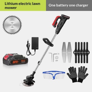 Tondeuse à gazon à batterie au lithium, débroussailleuse domestique compacte, coupe-herbe portatif rechargeable pour jardin, désherbeur lithium-ion C-42 - Product Image 3