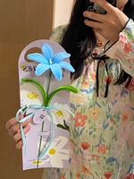 Karangan Bunga Pembersih Pipa Buatan, Rangkaian Bunga Buatan Tangan, Dekorasi Rumah Ramah Lingkungan untuk Hadiah Hari Valentine Hari Ibu