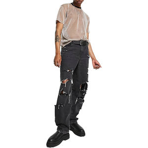 T-shirt a maniche corte in Nylon finta maglia girocollo da uomo con Design personalizzato - Product Image 2