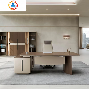 Escritorio Ejecutivo Moderno de Lujo en Forma de L, Ecológico, para CEO, con Cajón - Marca GOJO - Product Image 5