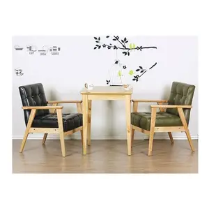 Wholesale Price Best Brand Manufacturer Hot Selling Product Furniture Wooden Interior Set One Table Two Chairs