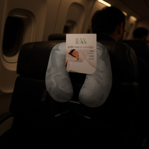 Cuscino da viaggio Ilan in memory foam con supporto per il collo per l'aereo e l'auto - Product Image 3