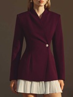 Robe de tailleur élégante pour femme, taille cintrée, ourlet plissé, tenue de bureau professionnelle, nouvelle collection