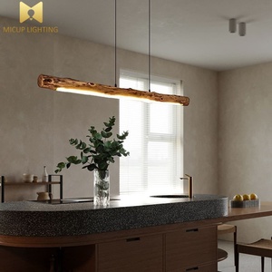 <span class=keywords><strong>Lampadario</strong></span> Giapponese Wabi-Sabi in <span class=keywords><strong>Legno</strong></span> a Striscia Lunga per Sala da Pranzo, Stile Industriale Post-Moderno, <span class=keywords><strong>Lampadario</strong></span> LED <span class=keywords><strong>Naturale</strong></span> per Sala da Tè e Caffetteria - Product Image 2