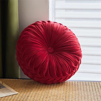 Pour la lumière de luxe couleur unie hollandais velours citrouille canapé oreiller tricoté couture forme carrée chaise lombaire oreiller coussin Anti