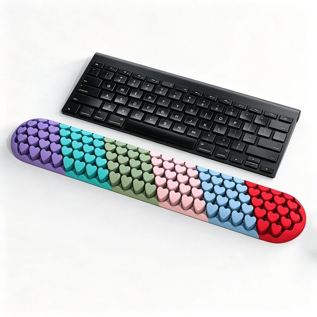 Comfortable Heat Dissipation Ventilated Silicone Small Wrist Rest Ergonomic Keyboard Mouse Hand Protector Pad Anti-Slip Office