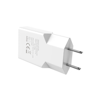 Chargeur de voyage GaN 25W avec ports USB-C et USB-A, adaptateur universel double port LSN-2026AD02