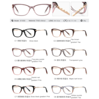 Lunettes anti-lumière bleue pour femmes MS 81668 en TR90, monture transparente dégradée, fabrication soignée, polyvalentes pour le quotidien