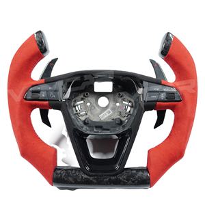 Volante de fibra de carbono personalizado para <span class=keywords><strong>seat</strong></span> <span class=keywords><strong>leon</strong></span> <span class=keywords><strong>Cupra</strong></span> <span class=keywords><strong>MK3</strong></span> F1 estilo volante con embellecedor - Product Image 1