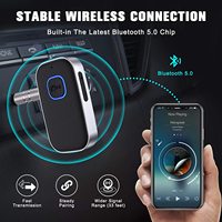 Adaptateur bluetooth AUX 5.0 pour Audio de voiture, récepteur de musique, dents bleues, annulation de bruit, récepteur pour stéréo à domicile