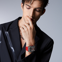 Relojes mecánicos de acero inoxidable 316L para hombre, cronógrafo de marca de lujo, automático, hueco
