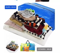 Sac de rangement en tissu tissé réutilisable pour la maison et les voyages, sac de déménagement épais et résistant, sac de transport imperméable, grand sac de rangement en tissu tissé PP pour couette