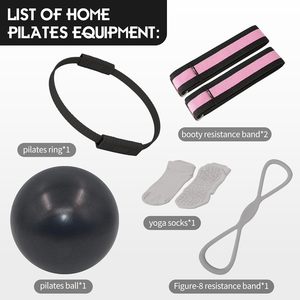 Kit de Entrenamiento en Casa con Banda de Resistencia de Yoga y Pilates de PVC Ecológico, Set Portátil de Pilates con Pelota de Yoga de 25 cm y Accesorios - Product Image 6