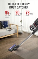 Aspirateur balai sans fil léger haute performance avec batterie Li-ion amovible pour usage domestique multi-surfaces