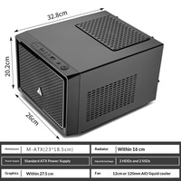 Boîtier d'ordinateur de bureau Jinhetian Vision N1 Micro ATX ITX petit format HTPC refroidi par eau blanc neuf sans ports frontaux
