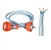 AS/NZS Australischer Standard Kupferleiter PVC-Isolierung Geflochtenes Verlängerungskabel mit 3-poligem 10A/16A Industriestecker und -buchse