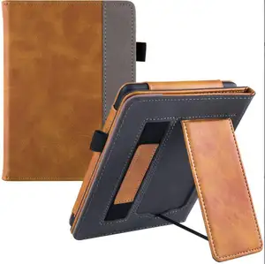 Folio Leather Stand Cover Case with Handstrap with Auto Sleep Wake for Kindle Paperwhite 11 2021