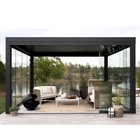 Pergola motorisée en aluminium à lames orientables, revêtement poudré, montage facile, pour terrasse, jardin, patio