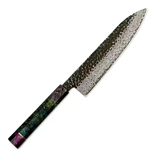 <span class=keywords><strong>Cuchillo</strong></span> de <span class=keywords><strong>chef</strong></span> hecho a mano de acero de Damasco VG10 de Japón <span class=keywords><strong>cuchillo</strong></span> de matanza desechable Sande - Product Image 5