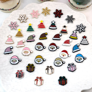 Cartoon Christmas Series Snowflake <b>Tree</b> Plastic Resin DIY Jewelry Accessories For <b>Shoes</b> Hair Bag Decorations - Product Image 1