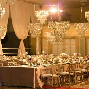 Hochzeit hängen kuchen stehen kuchen kronleuchter silber farbe kristall dekoration sunyu1318