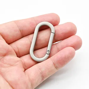 Zinc Alloy S Shaped High Quality Small Carabiner Dual Oval Carabiner Mini 8 Buckle Hook Outdoor Lock Clips