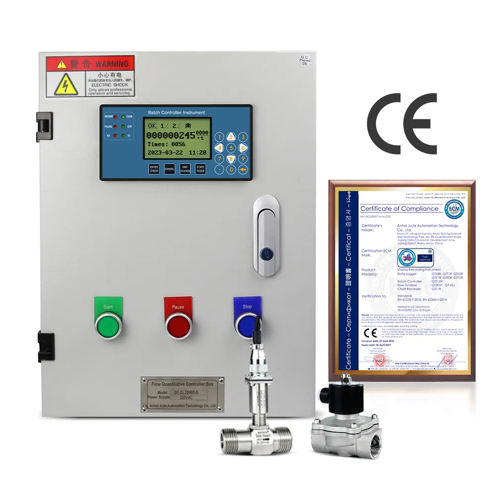 Controlador de lote de flujo digital para cerveza líquida, agua, leche, mermelada, controlador de lote, sistema de Control de flujo automático inteligente