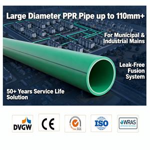 أنابيب بلاستيكية خضراء من البولي بروبيلين (PPpr) من REHOME، أنابيب مياه PN25، أنابيب ضغط PPR، أنابيب PPR مقاس PN25/32*5.4 للاستخدام في المياه. - Product Image 6