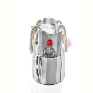 Bolso de Mano de Diseño para Mujer, Bolso Tote de Lona con Rayas Personalizadas, Asas de Algodón, Cierre de Cremallera, Bolso de Playa para Mujer - Product Image 4