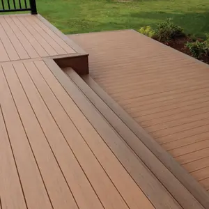 Bon prix rainuré poncé Wpc Decking/revêtement pour cour - Product Image 6