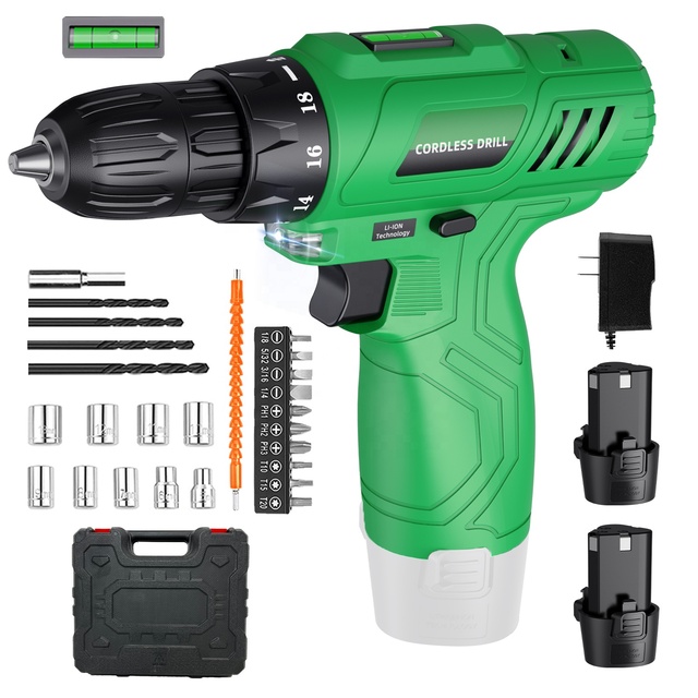 12V Li-ion Battery Power Cordless Electric Drill Impact Magnetic Hammer Mini-for Wood DIY Projects Customizable OEM Support