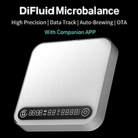 Balance de précision numérique DiFluid Microbalance pour café, blanche, avec minuteur et suivi intelligent des données pour l'expresso